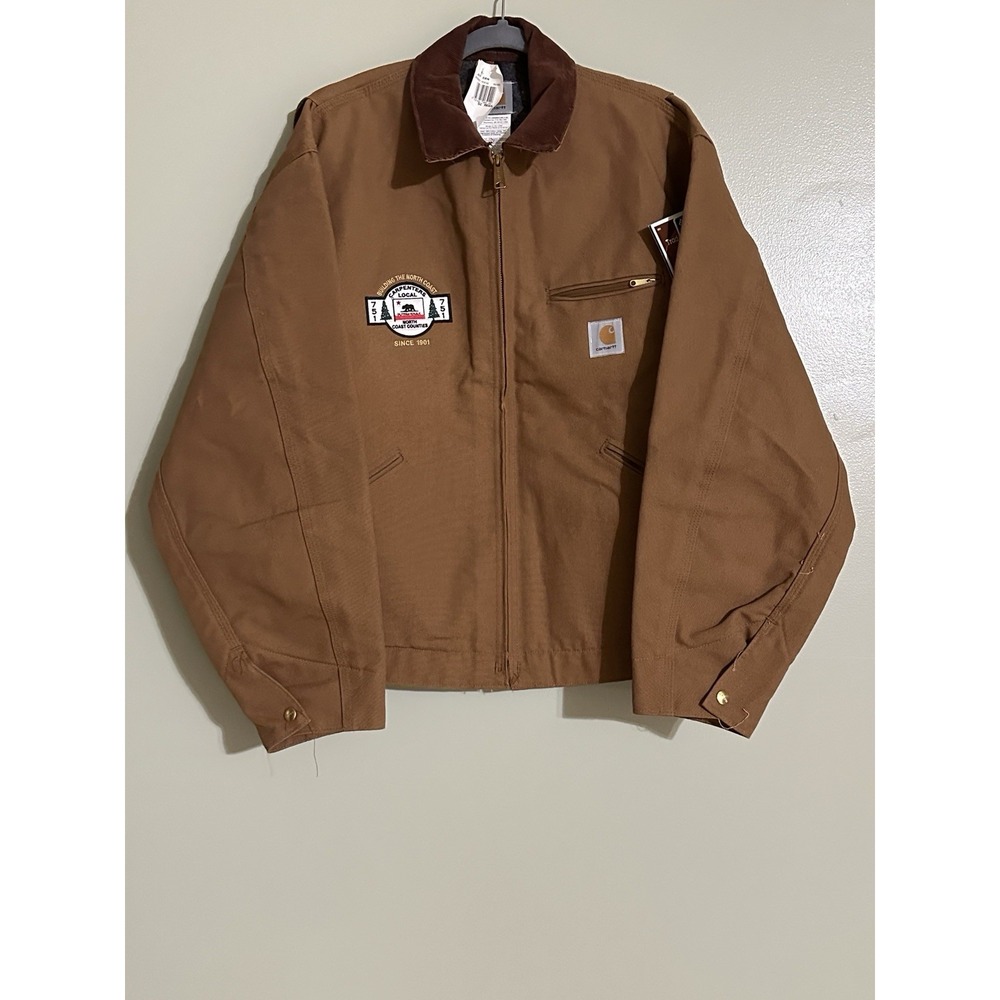 NWT Vintage Carhartt J01 90s Detroit Jacket Blanket Lined Made in USA Sz 52 Reg